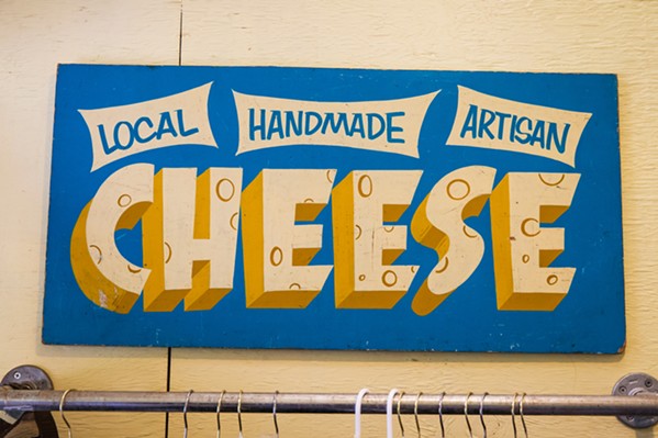 ALL YOU NEED TO KNOW Stepladder Creamery's cheese tasting room has more than just the cheese that's made on the other side of the wall. You can purchase honey, avocados, pork, and more. All of it, of course, is local. - PHOTO BY JAYSON MELLOM
