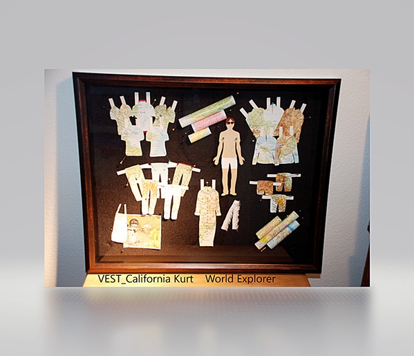 THROWBACK Paso Robles artist Nancy Vest's three-dimensional piece, World Explorer, takes inspiration from the times when she'd play with paper dolls as a child. - PHOTO COURTESY OF NANCY VEST