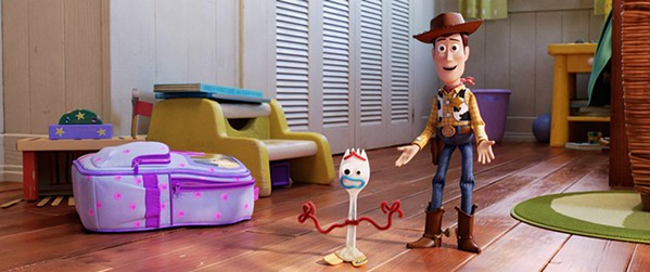 FAVORITE DEPUTY Forky is coming to grips with the fact that he's a talking spork and Woody is determined to make him understand that his new purpose is creating memories with Bonnie. - PHOTOS COURTESY OF DISNEY