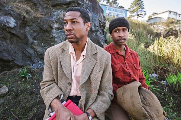 FINDING HOME Jimmie Falls (Jimmie Falls, right) and his friend Montgomery Allen (Jonathan Majors, left) reclaim Jimmie's childhood home, a Victorian built by his grandfather, in The Last Black Man in San Francisco. - PHOTO COURTESY OF A24