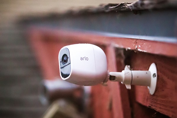 HOME SECURITY Estimates suggest that between 17 and 27 percent of U.S. homes have security systems, like this relatively inexpensive Arlo camera, that can be accessed by smartphone. - PHOTO BY JAYSON MELLOM