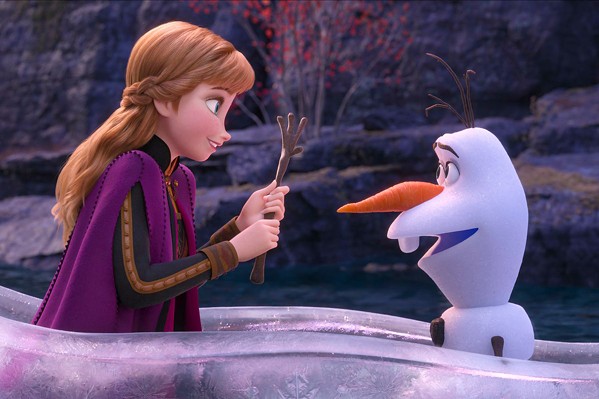 WINTER MAGIC Anna (Kristen Bell) and Olaf (Josh Gad) go on another adventure, this time to find the source of Anna's sister's power, in Frozen II. - PHOTO COURTESY OF WALT DISNEY ANIMATION STUDIOS