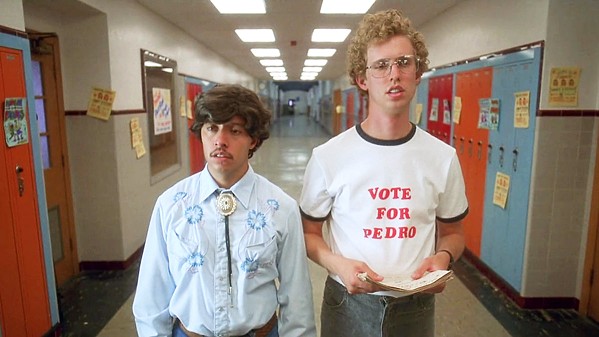 VOTE FOR (AND SEE) PEDRO See Napoleon Dynamite followed by a cast Q-and-A on Feb. 4, in Harold Miossi Hall of the Performing Arts Center, with both Pedro (Efren Ramirez, left) and Napoleon (Jon Heder, right) in attendance. - PHOTO COURTESY OF FOX SEARCHLIGHT PICTURES