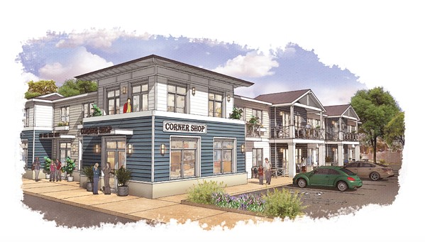 COMING SOON? The proposed mixed-use senior housing project at 2655 Shell Beach Road would include 21 one-bedroom apartments and a 550-square-foot retail space. - SCREENSHOT FROM PISMO BEACH CITY STAFF REPORT