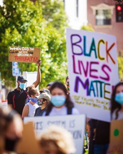 DEMANDING CHANGE SLO and Morro Bay both declared racism a public health emergency in response to demands that R.A.C.E. Matters SLO made in the wake of protests against police racism and brutality. - FILE PHOTO BY JAYSON MELLOM