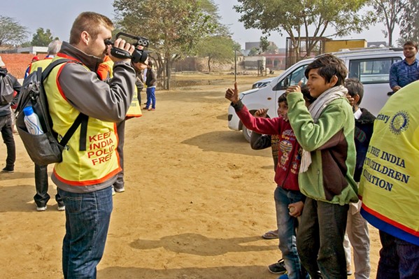 THE MAN BEHIND THE CAMERA Cal Poly student Soren Dickens documented Rotary International's polio vaccination efforts in India in January of this year. - PHOTOS COURTESY OF LAURIE EDWARDS