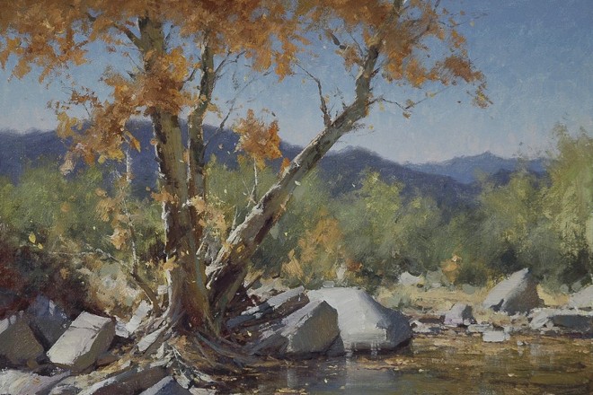 The Old Sycamore (detail) by Matt Smith. On view in Masters of the American West.