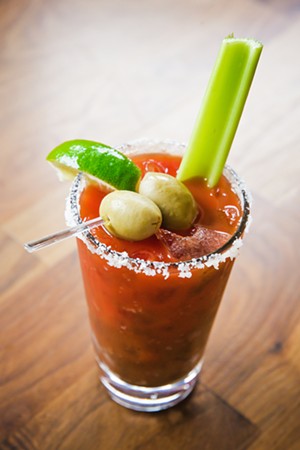 DRINK UP For the Best Bloody Mary in the county, look no further than Marisol at The Cliffs in Shell Beach. - PHOTO BY JAYSON MELLOM