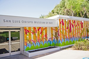 PACIFICARRIBEAN Artist Juan Alberto Negroni designed and executed the large-scale mural painted on four walls of the Best Art Gallery on the coast, the San Luis Obispo Museum of Art. - PHOTO BY JAYSON MELLOM
