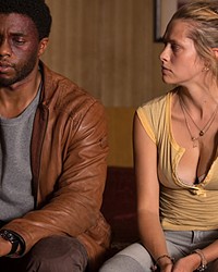ALL HAIL THE KING While searching for his missing sister in LA, South African Jacob King (Chadwick Boseman) meets Kelly (Teresa Palmer), a down-on-her-luck single mom who helps him as much as he helps her, in Message from the King, currently screening on Netflix.