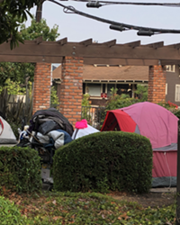 TENTS NOT ALLOWED SLO city will start enforcing a ban on tents in city parks, like Mitchell Park (pictured), as the homelessness crisis grows.