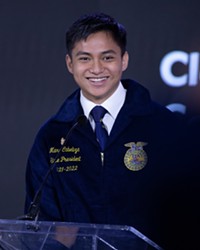 MAKING HISTORY Pioneer Valley High School senior Marc Cabeliza is the first Pioneer Valley High School FFA member to be elected president of the California FFA Association.