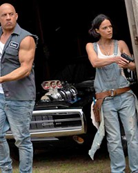 CALL FIRST NEXT TIME Dom (Vin Diesel) and Letty (Michelle Rodriguez) react to unexpected visitors at their secluded home, in F9: The Fast Saga, now screening at local theaters.