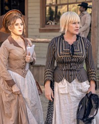LOOKALIKE Bernadette Peters (left) stars in the twin roles of Rosalyn, mother to drug addict turned private detective and Old West reenactor Peggy (Patricia Arquette, right), and Rosalyn's doppelg&auml;nger, Ginger, who Peggy befriends, in the Apple TV Plus series High Desert.