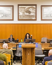 PUSHED FOR ACCOUNTABILITY Cal Poly students who canvassed local neighborhoods to hear about student experiences with rental housing spoke to the SLO City Council on June 6 to ask for stronger housing policies.