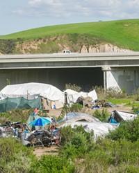 RIVER ENCAMPMENTS Santa Barbara County plans to spend $3 million of a $6 million state grant to help clean up the Santa Maria Riverbed, where 110 to 150 people are currently living in homeless encampments.