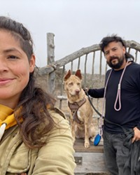 FAMILY AFFAIR Founder Juan Luzuriaga (right) runs Ancestral Treats with his sister and Ayurveda enthusiast Maria Belen (front) who got him interested in learning more about dog nutrition for his pet, Moksha (center).