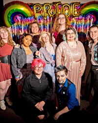 INCLUSIVE JOY Led by President Maryelizabeth White (center), the Cuesta Pride club celebrated its first Pride Prom last year.