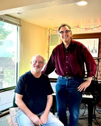 ICONIC DUO Michael Kaplan (left) met Mark Pietri (right) on Craigslist after Kaplan decided it was time for him to write a musical but soon realized he wasn't a musician and didn't have any musical training. The two have been inseparable friends since.