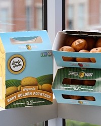 TATER-TOTE Cal Poly's Lively Roots project rethinks potato packaging, giving consumers an effective and sustainable way to transport potatoes from the grocery store to the kitchen.