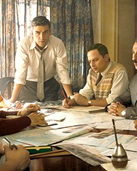 ON THE HUNT A team of Israeli operatives, led by Peter Malkin (Oscar Isaac, center), works on a plan to bring Nazi SS Officer Adolph Eichmann to justice.