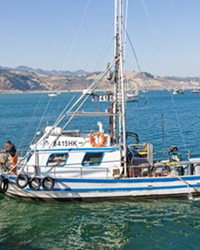 CATCH OF THE DAY Crab and salmon boat Eagle arrives in Port San Luis with a load of rock crab and conch.