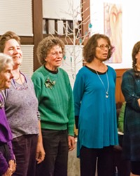 COMFORT AND JOY The Threshold Singers write and perform a cappella songs to bring some measure of comfort and cheer to people grieving, sick, or nearing death.
