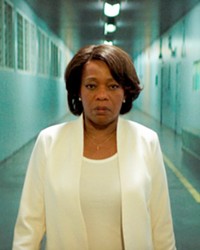 HER BURDEN Alfre Woodward stars as death row prison warden Bernadine Williams, who prepares to suffer the emotional toll of executing another inmate, in Clemency, screening exclusively at The Palm.
