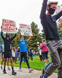ACTION On March 30, R.A.C.E. Matters SLO organized a protest to support black lives that face of all forms of aggression.