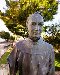 MOVED Local faith leaders removed the Junipero Serra statue from SLO's Mission Plaza on June 22 amid fears of vandalism.