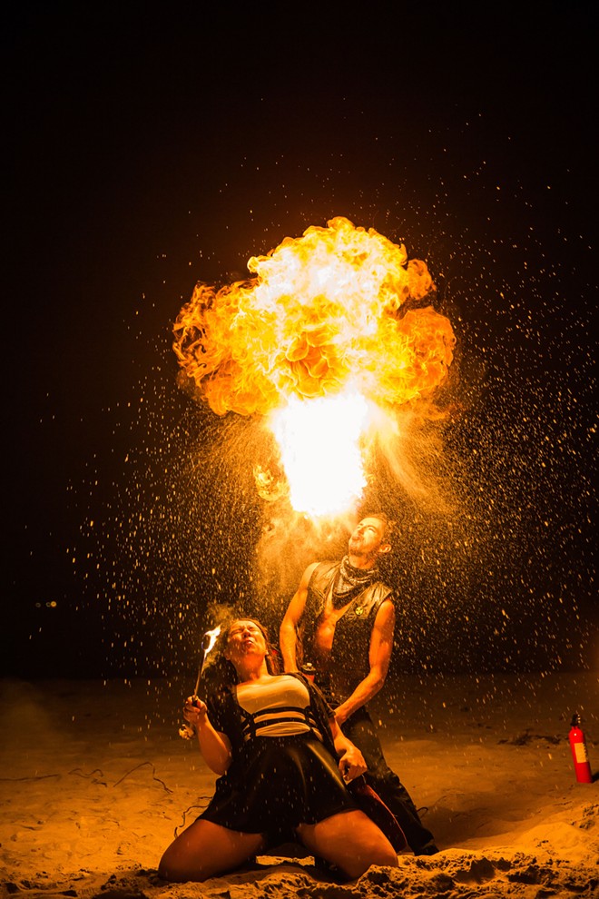 Engulfed in flames: Ignite Fire Dance of Santa Maria