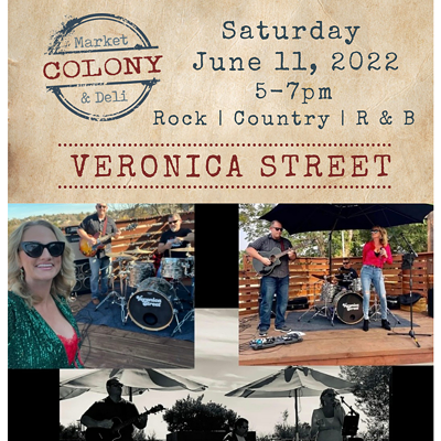 Rock Band Veronica Street LIVE June 11, 5-7pm