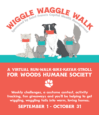 Image: Virtual 28th annual Wiggle Waggle Walk for Woods and 5K
