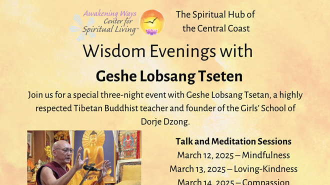 Image: Wisdom Evenings with Tibetan Buddhist Monk Geshe Lobsang Tsetan