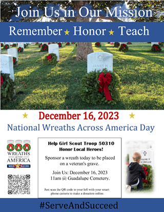 Wreaths Across America at the Guadalupe Cemetery